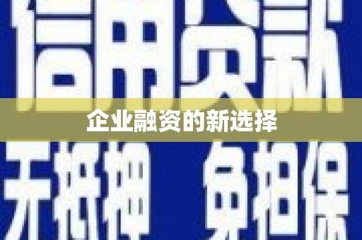 金门企业融资的新选择