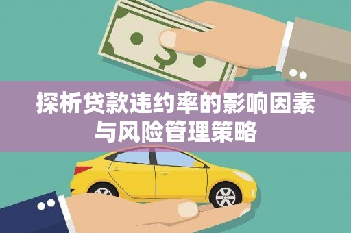 金门探析贷款违约率的影响因素与风险管理策略