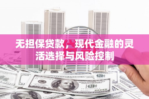 金门无担保贷款，现代金融的灵活选择与风险控制