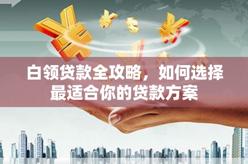 金门白领贷款全攻略，如何选择最适合你的贷款方案